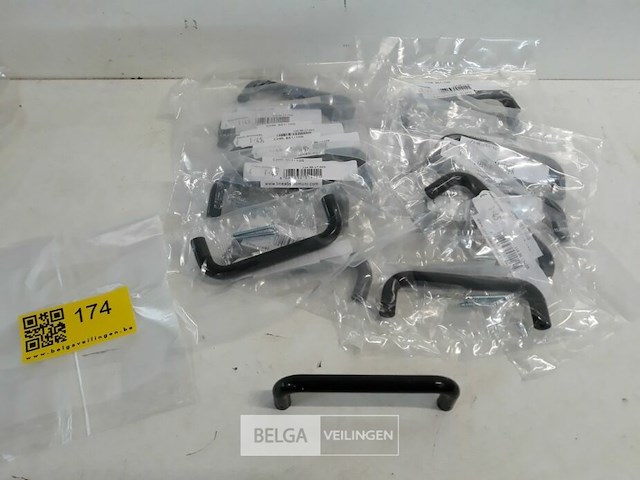 14 x meubelgreep pvc zwart 96 mm - afbeelding 1 van  3
