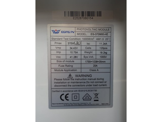 14 x zonnepaneel eging 370wp (5.180 wp) - afbeelding 3 van  3