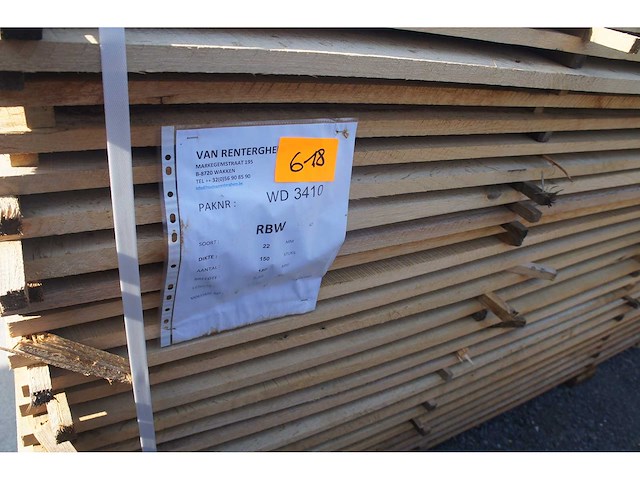 1,40 m³ eiken planken 22mm - afbeelding 3 van  4