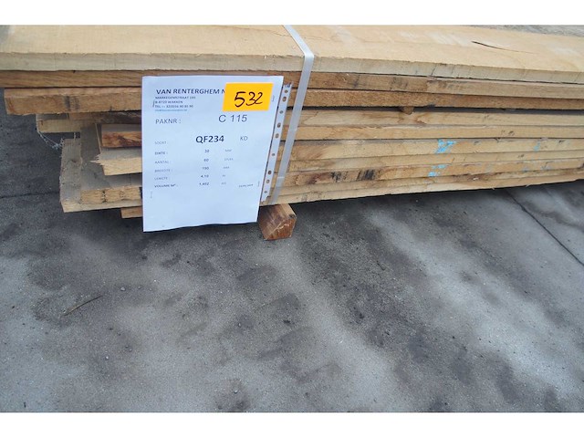 1,40 m³ eiken planken 30mm droog - afbeelding 2 van  5