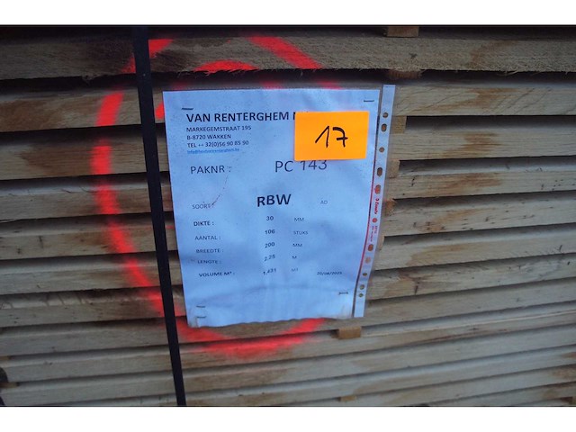 1,43 m³ eiken planken 30mm - afbeelding 2 van  4