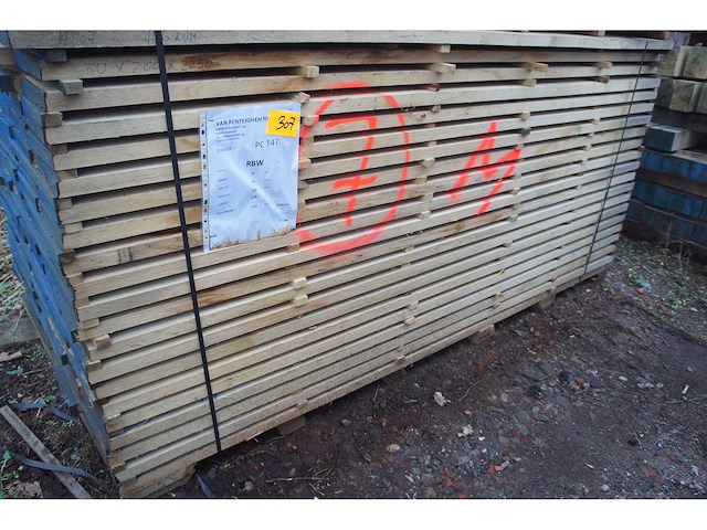1,43 m³ eiken planken 30mm - afbeelding 1 van  4