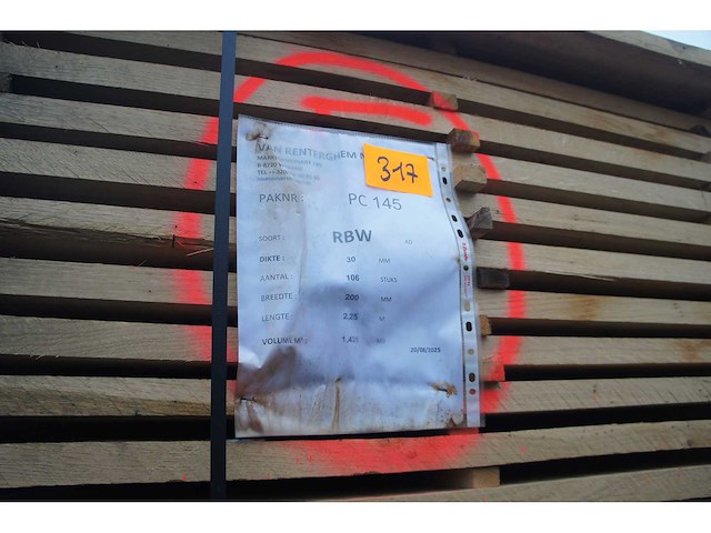 1,43 m³ eiken planken 30mm - afbeelding 2 van  4