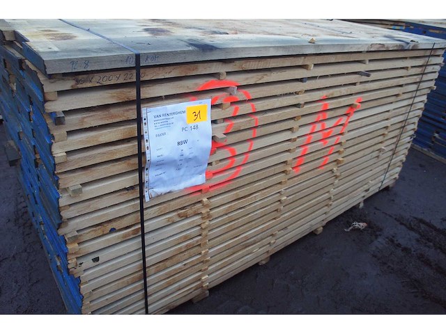 1,43 m³ eiken planken 30mm - afbeelding 1 van  4