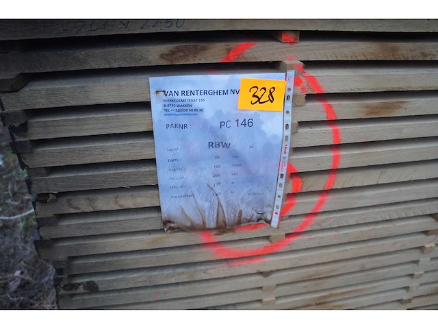 1,43 m³ eiken planken 30mm - afbeelding 2 van  4