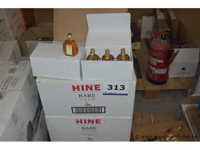 144x fles cognac, hine, rare vsop, 5cl - afbeelding 1 van  3