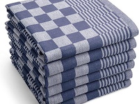 144x prof. horeca theedoek 72x blauw/72x zwart- 65x65cm - afbeelding 1 van  1