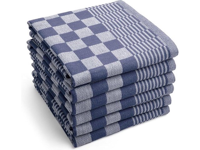 144x prof. horeca theedoek blauw – 100% katoen - afbeelding 1 van  1