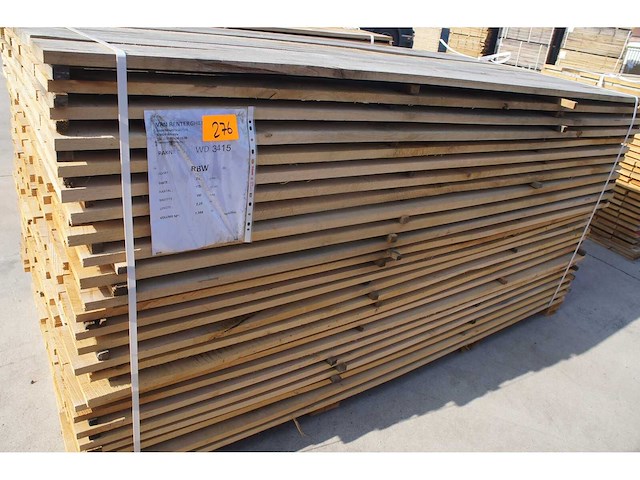 1,45 m³ eiken planken 22mm - afbeelding 1 van  3