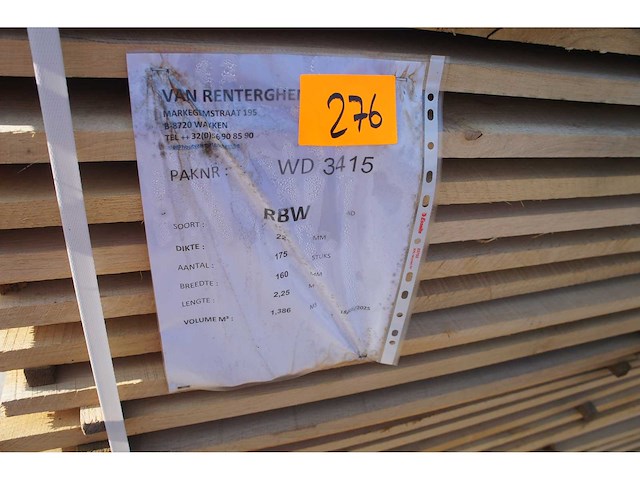 1,45 m³ eiken planken 22mm - afbeelding 2 van  3
