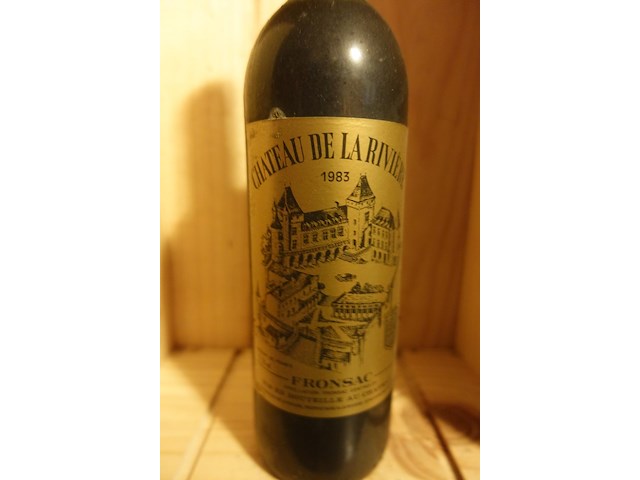 14x 75cl chateau de la riviere 1983 - afbeelding 2 van  3