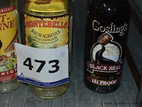 14x fles sterke drank, waaronder rhum agricole (domaine de séverin, saint-etienne, montebello), gosling's black seal rum, bramley & gage sloe gin - afbeelding 3 van  3