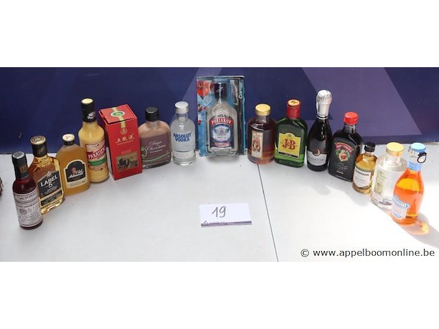 15 flesjes diverse sterke drank - afbeelding 1 van  3