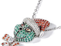 1,5 karaat kerstmonster-geïnspireerde ketting met hanger - afbeelding 2 van  4