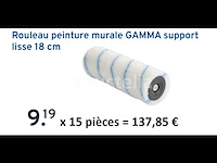 15 rollen gamma muurverf met gladde ondersteuning 18 cm