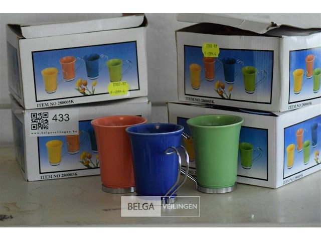 15 theetassen div kleuren - afbeelding 1 van  3