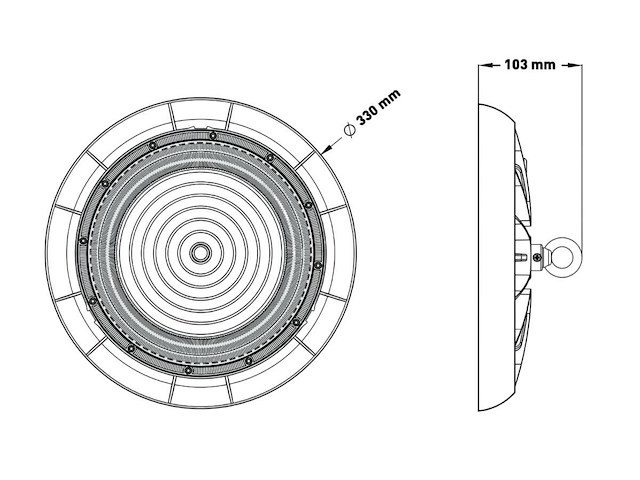 15 x 200w 5000k led ufo highbay met lens waterdicht - afbeelding 6 van  7