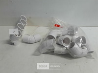 15 x bocht 45° 32 mm pvc lijmverbinding wit