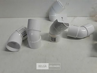 15 x bocht 45° 32 mm pvc lijmverbinding wit - afbeelding 3 van  3