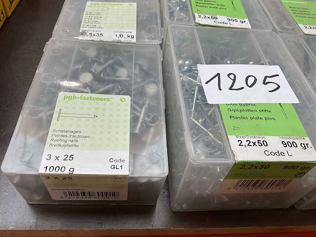 15 x dozen gyprocnagels; nagels ronde kop; getorste nagels; krammen; schalienagels - afbeelding 2 van  6