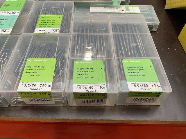 15 x dozen krammen; nagels platte kop; nagels ronde kop; - afbeelding 2 van  4