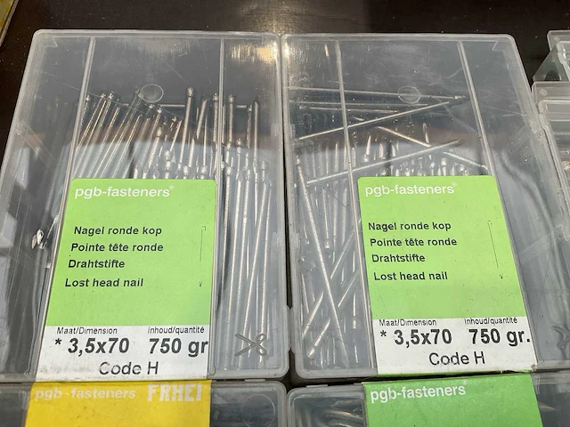 15 x dozen krammen; nagels platte kop; nagels ronde kop; - afbeelding 3 van  4
