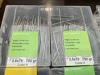 15 x dozen krammen; nagels platte kop; nagels ronde kop; - afbeelding 3 van  4