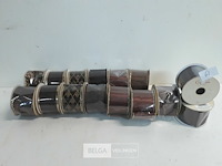 15 x kerstlint 5 cm x 2,74 m bruin - afbeelding 1 van  3