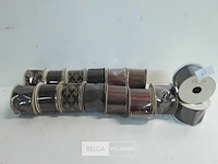 15 x kerstlint 5 cm x 2,74 m bruin - afbeelding 2 van  3