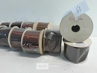 15 x kerstlint 5 cm x 2,74 m bruin - afbeelding 3 van  3