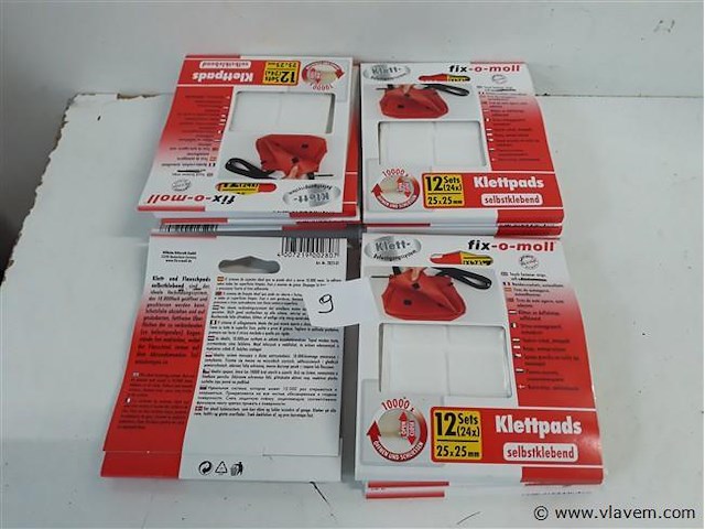 15 x klittenband strips 25x25mm 12 sets - afbeelding 1 van  2