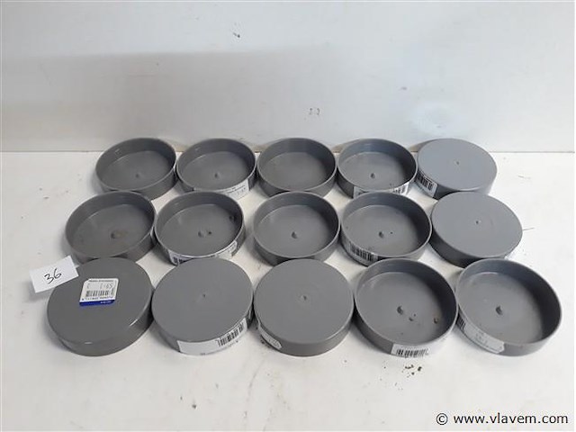 15 x oversteekstop 80 mm pvc lijmverbinding - afbeelding 1 van  2