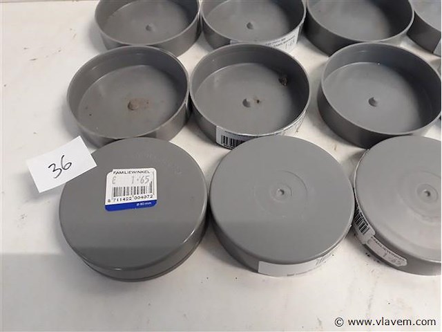 15 x oversteekstop 80 mm pvc lijmverbinding - afbeelding 2 van  2