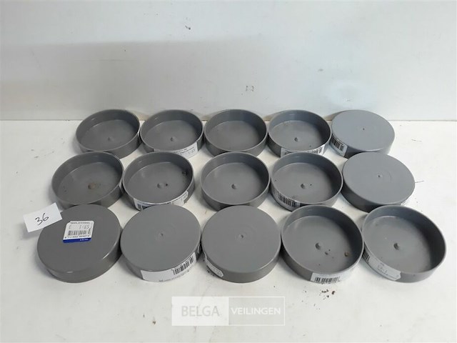 15 x oversteekstop 80 mm pvc lijmverbinding - afbeelding 1 van  3