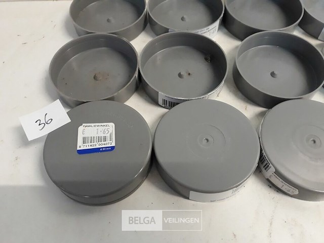 15 x oversteekstop 80 mm pvc lijmverbinding - afbeelding 3 van  3