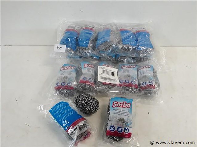 15 x schuurspons keuken rvs 2 stuks - afbeelding 1 van  2