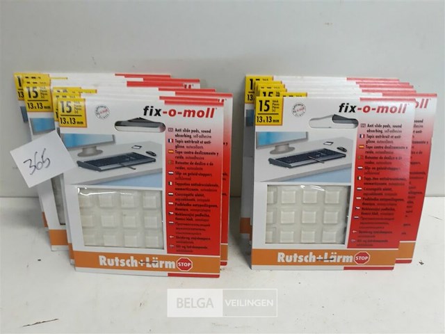 15 x slip en geluidsstoppers zelfklevend 13x13 mm 15 stuks - afbeelding 2 van  3