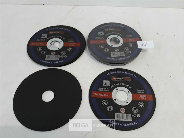 15 x snijschijf metaal 125mm dikte 1mm - afbeelding 1 van  3