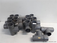 15 x t stuk 63mm pvc lijmverbinding - afbeelding 1 van  2