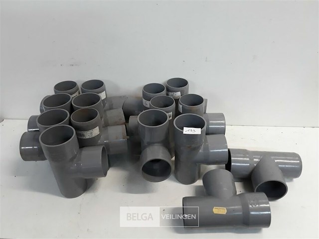 15 x t stuk 63mm pvc lijmverbinding - afbeelding 2 van  3