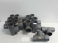 15 x t stuk 63mm pvc lijmverbinding - afbeelding 2 van  3