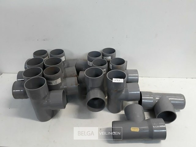 15 x t stuk 63mm pvc lijmverbinding - afbeelding 2 van  3