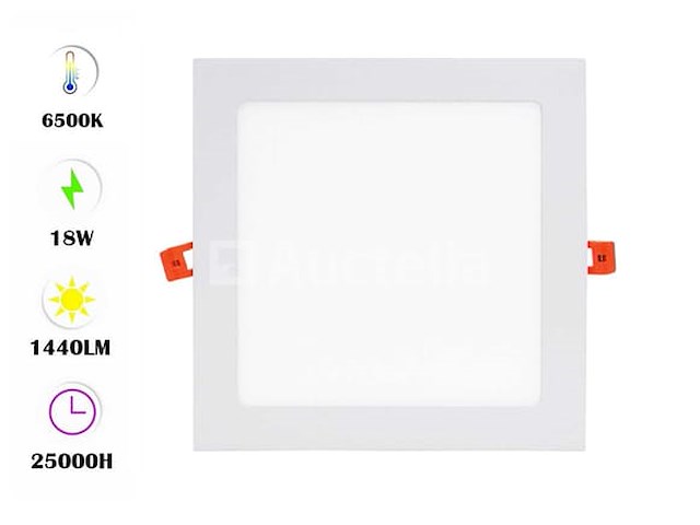 15 x vierkante verzonken led-panelen – 18w – 6500k cool white - afbeelding 2 van  4