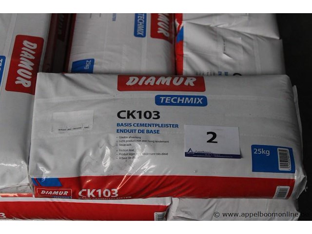 15 zakken à 25kg cementpleister diamur ck103 - afbeelding 2 van  2