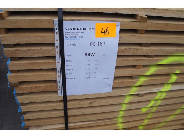 1,50 m³ eiken planken 30mm - afbeelding 2 van  4
