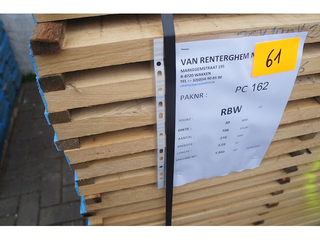 1,50 m³ eiken planken 30mm - afbeelding 2 van  4