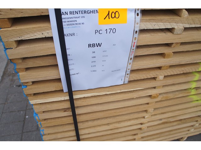 1,50 m³ eiken planken 30mm - afbeelding 2 van  4