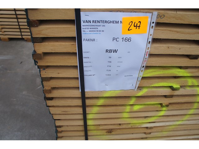 1,50 m³ eiken planken 30mm - afbeelding 2 van  3