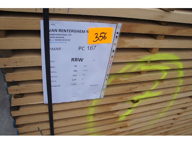 1,50 m³ eiken planken 30mm - afbeelding 2 van  3
