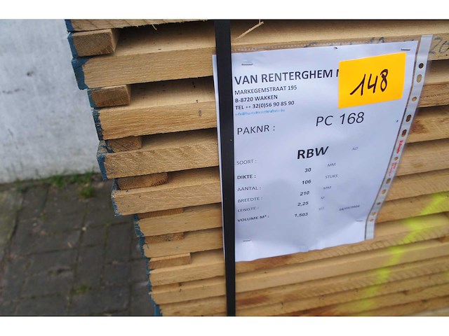 1,50 m³ eiken planken 30mm - afbeelding 2 van  4